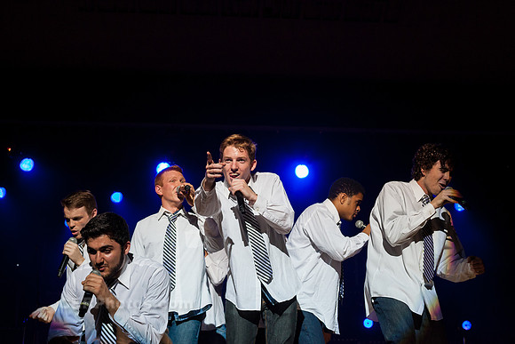 Sound Dogs Advanced Men's Choir Performing at the Burbank High School Vocal Music Association VMA Pop Show 2013 May 16-18 California