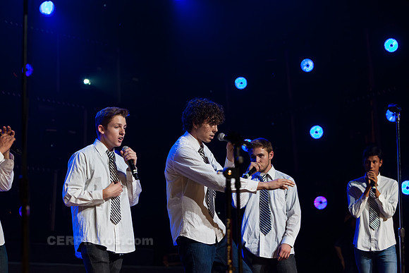 Sound Dogs Advanced Men's Choir Performing at the Burbank High School Vocal Music Association VMA Pop Show 2013 May 16-18 California