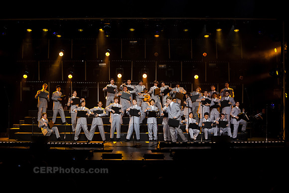 Sound Dogs Advanced Men's Choir Performing at the Burbank High School Vocal Music Association VMA Pop Show 2013 May 16-18 California