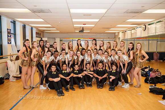 2013-2014 Burbank High School Unleashed Dance Team Photo Before First Performance of "Gadspy" at the Fall Rally